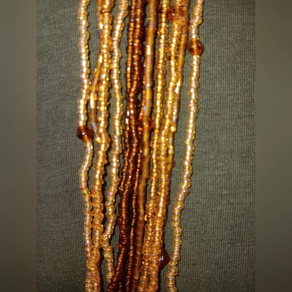 Multi Stranded Intricate Sead Beaded Necklace - Picture 3 of 7